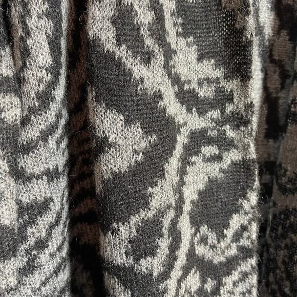 Garnet Hill Mohair Blend Open Front Cardigan Fringe Hem Women Sz Small - Picture 4 of 12